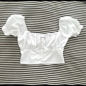 NWOT White Puff Sleeve Top, Cottage Core